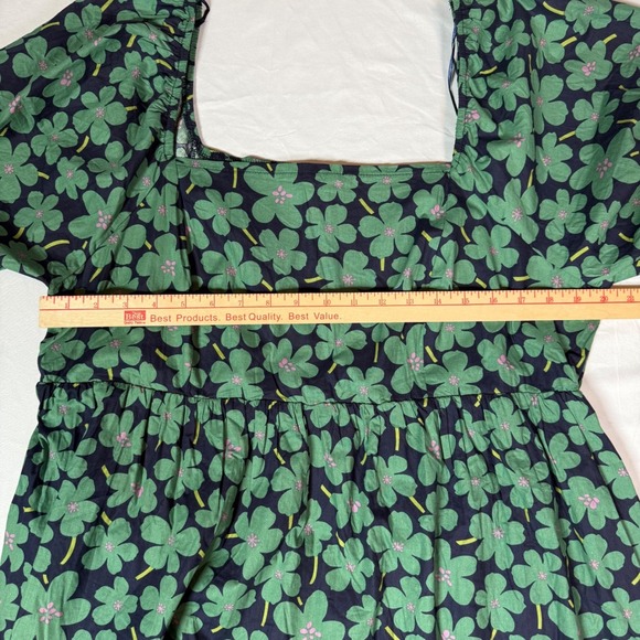 Baevly Womens 2XL Floral Smocked Back Midi Dress Puff Sleeve Cottagecore - Picture 11 of 15